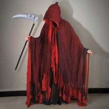 Grim Reaper Cloak  Adult Hooded Horror Cape Costume for Halloween, Cosp... - $90.00