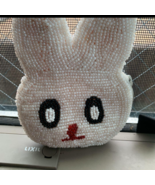 Rabbit Face Pouch Beaded Coin Case: A cute rabbit coin case - $424.80 MXN