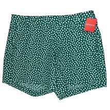 SPANX Shorts Women&#39;s Large Sunshine 6&quot; Inseam Polka Dot Kelly Green Stretch - $25.73