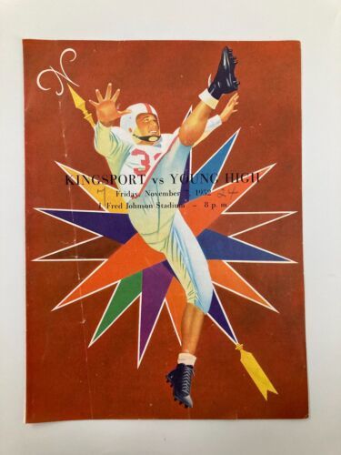 November 7 1952 Football Kingsport vs Young High school Official Program - $18.97