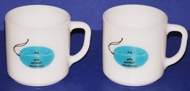 Rare Pair Of Federal Milk Glass Are Country Set Girls Spoiled? Absolutely! Mugs - $28.74