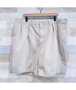 POLO Ralph Lauren Tyler Pleated Chino Shorts Beige 9&quot; Inseam Casual Mens 42 - £29.56 GBP