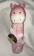 Pink Giraffe Plush Rattle Baby Security Blanket Lovey Carter&#39;s Child of Mine NWT - £11.21 GBP