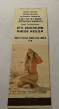 Matchbook Cover Matchcover Girly Girlie Pinup 1971 Western Reserve Club OH - $2.38