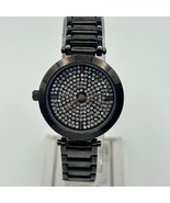 Women’s Metallic Black Crystals Dial Fashion Watch Working New Battery - $232.48 MXN