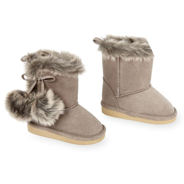Koala Kids Hard Sole Brown Boots with Faux Fur Toddler Girls Size 5  6 7  NWT - $19.99