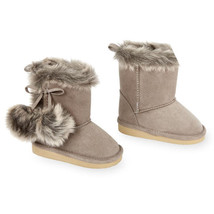 Koala Kids Hard Sole Brown Boots with Faux Fur Toddler Girls Size 5  6 7... - £15.97 GBP