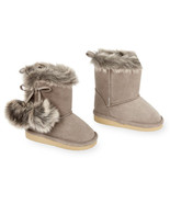 Koala Kids Hard Sole Brown Boots with Faux Fur Toddler Girls Size 5  6 7... - £15.92 GBP