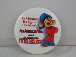 Vintage Movie Pin - An American Tail 2 - Fievel Goes West - Celluloid Pin  - $15.00