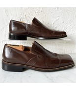 Zengara Brown Leather Square Toe Loafers - Men&#39;s Dress Shoes 8.5 M - $37.95