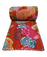 Indien Vintage Floral Imprimé Couette,Fruit Kantha Couette Reine Taille ... - $1,222.27 MXN