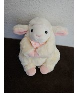 Walmart Lamb Plush Stuffed Animal Small Chubby Fat Ivory Cream Pink - £23.34 GBP