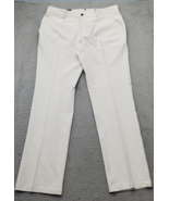 Dunning Golf Pants Men&#39;s Size 34/32 White Performance Flat Front 5-Pocke... - $54.03 CAD