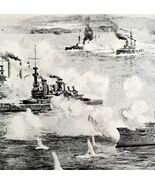 Naval Battle Santiago Victorian 1898 Print Cuba&#39;s Freedom Spanish War DWU15 - $550.13 MXN