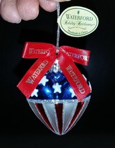 Waterford Holiday Heirloom Stars Stripes Heart Ornament in Original Box - £15.94 GBP