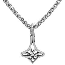 Celtic Phoenix Knot Necklace Stainless Steel Norse Knotwork Firebird Pendant - £20.77 GBP