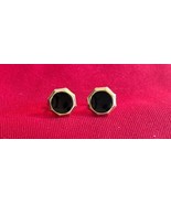 Hickok Octagonal Mod Cufflinks Gold Tone Black Enamel Tux Shirt Suit Vin... - €8,96 EUR