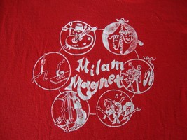 Vintage MILAM MAGNET art school theatre punk rock emo red grunge T Shirt Size M - £12.38 GBP