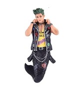 December Diamonds Punk Rocker Merman Christmas Tree Ornament Multicolor - £54.54 GBP