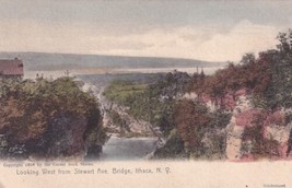 Ithaca New York NY Looking West from Stewart Ave. Bridge UDB Postcard C31 - $2.99