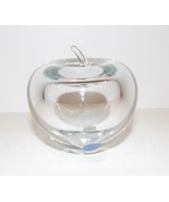 STUNNING LARSON CRYSTAL ART GLASS 3&quot; APPLE PAPERWEIGHT/SCULPTURE - $496.03 MXN