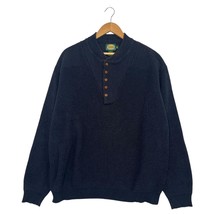 Cabelas Sweater Mens 2XL Tall Blue Cotton Henley Pullover Outdoor Knit R... - $37.61