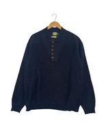Cabelas Sweater Mens 2XL Tall Blue Cotton Henley Pullover Outdoor Knit R... - $52.78 CAD