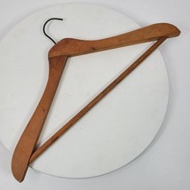 Vintage Wood Coat Suit Hanger Luxury 17.5x8 Inch - $8.60