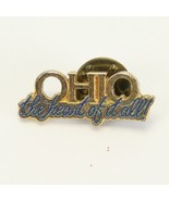 Ohio The Heart of It All Gold Tone Enamel Lapel Pin Vintage 1&quot; L x .5&quot; H - €4,24 EUR