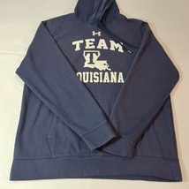 Under Armour TEAM LOUISIANA Men's Blue Drawstring Hoodie Pullover Sweatshirt XL image 10
