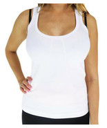 W Sport Women&#39;s Athletic Work Out Gym Fitness White Tank Top Shirt w/ De... - €8,59 EUR