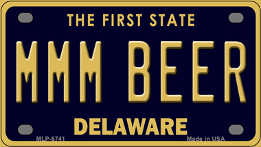 MMM Beer Delaware Novelty Mini Metal License Plate Tag - $14.95