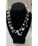 Faux Pearls, Iridescent Beads Cookie Lee LONG floating Signed NECKLACE 36&quot; - $18.47