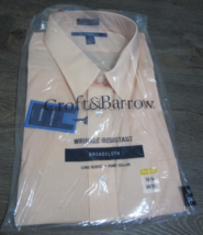 NWT Mens Croft And Barrow 18.5/34 Broadcloth Wrinkle Resistant Dress Shi... - $42.56