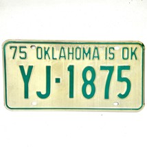 1975 United States Oklahoma Oklahoma County Passenger License Plate YJ-1875 - £14.72 GBP