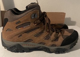 FLAW Merrell Moab Mid Hiking Boots Men Size 11.5 Earth Brown Waterproof ... - $38.60