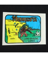 Minnesota Travel Label Decal Luggage Car Stickers with Sleeve 3&quot; x 4 1/2&quot; - $17.26 CAD
