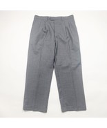 Ralph Lauren Mens Dress Pants Gray 34x29 Wool Flat Front Mid Rise Straig... - $323.76 MXN