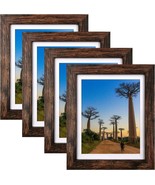 8x10 Picture Frames Rustic Brown with Photo Frames 4 Packs for Tabletop ... - £29.96 GBP