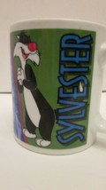 Vintage 1998 Warner Brothers LOONEY TUNES SYLVESTER Character Ceramic Mug - £4.78 GBP