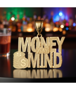 Solid Gold Money On My Mind Hip Hop Pendant Diamond Cut 10K 14K - $799.99+