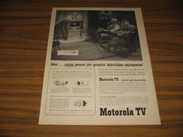 1951 Print Ad Motorola 17K10 17 Inch Screen TV Senior Couple Watch Telev... - $9.25