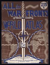 ALL the WAR FRONTS WORLD ATLAS - 17 full page maps Geographia map Co. A.... - $19.95