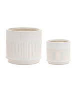 Ribbed Ceramic Planter (Set of 2) - $904.63 MXN