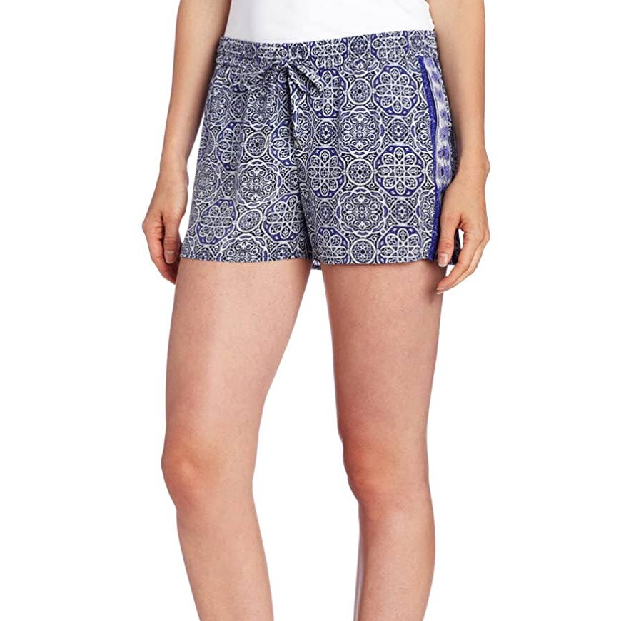 Primary image for Joie Sinclaire Blue & White Printed Silk Shorts Size Medium