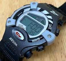 Unique ZOOP Mens 50m Silver Luminous Digital Quartz Watch Hours~Date~New Battery - £14.62 GBP