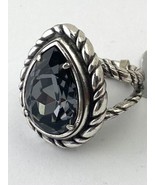 Brighton Abundant Ring, Silver Finish, Gray Crystal J61880 Size 5 New - £43.23 GBP