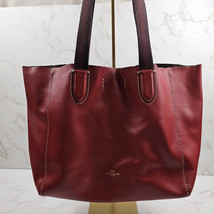 Coach Derby Tote Red Soft Leather Shoulder Bag 58660 - $30.84