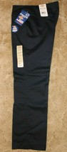 Girl's Dickies School Uniform Pants Stretch Fabric Wide Band Size11 34x31.5 Navy - $14.80