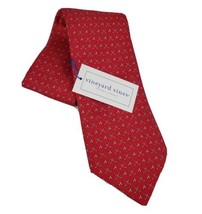 Vineyard Vines Imported Silk Necktie Custom Collection Golf Theme Red 60... - £23.89 GBP